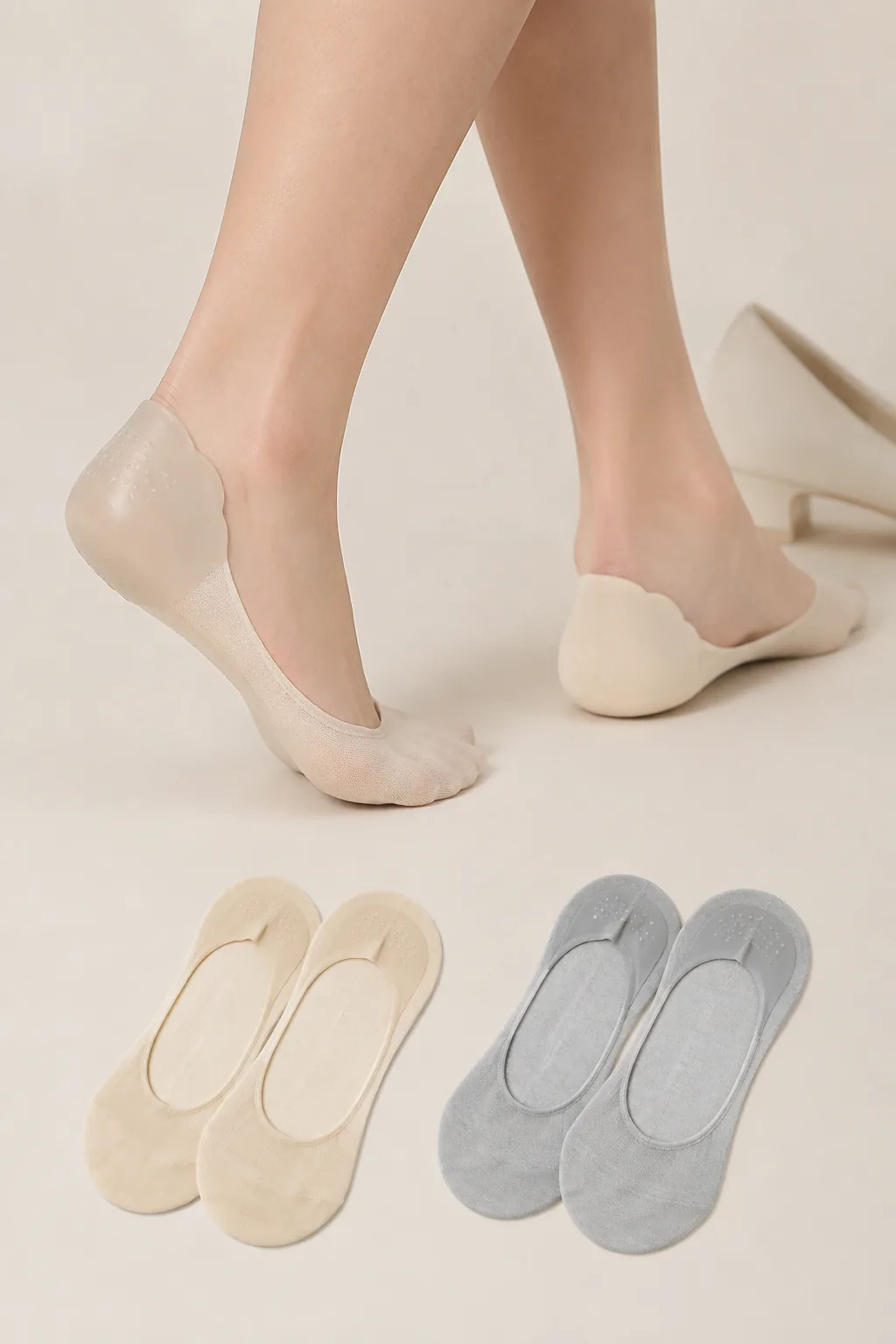 No-Show Silicone Heel Socks